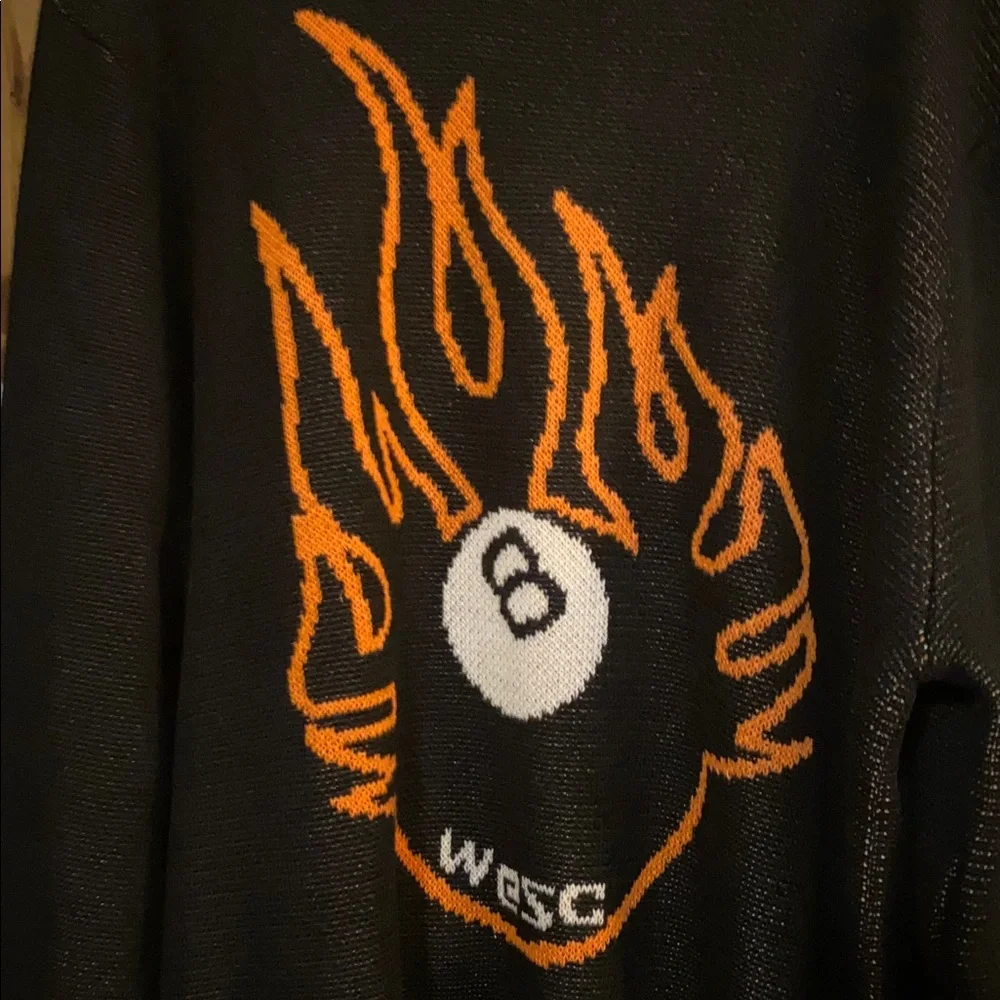 🆕 WESC heavyweight knitted 8 Ball Sweater 🎱
